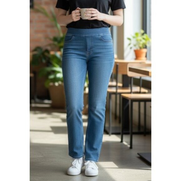 GLORIA VANDERBILT Shape Effect High Rise Flare Leg Stretch Denim Jeans Size 18W - Picture 1 of 5